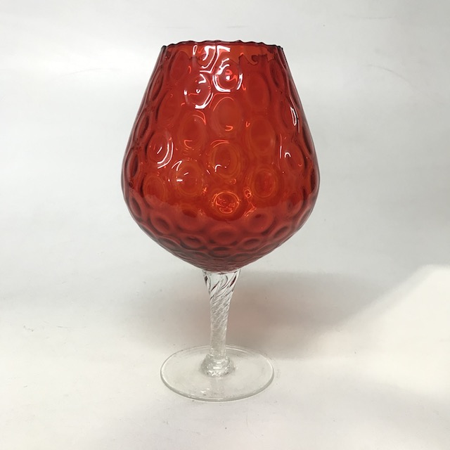 ART GLASS (BRANDY BALLOON), Red - Medium